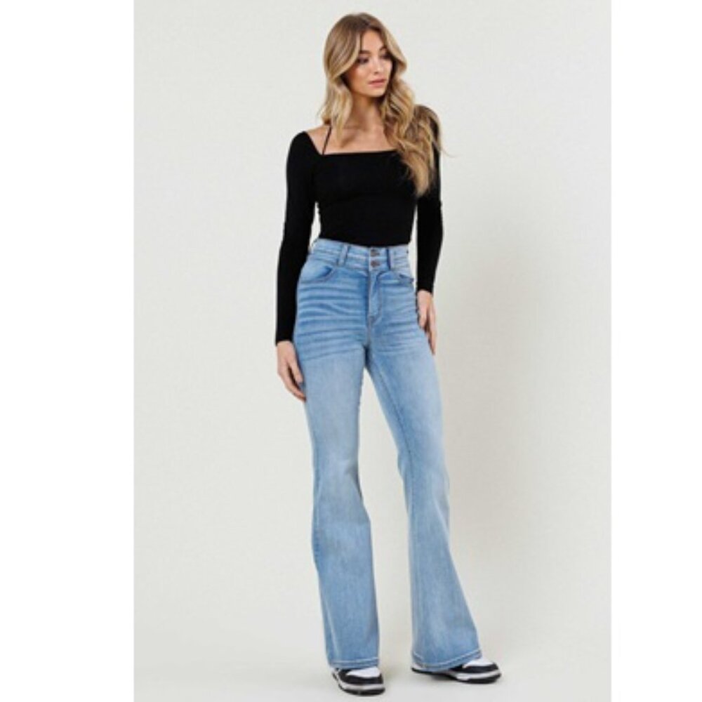 Vibrant M.i.U High Waist Flare Jeans - EP2111LS - Size 5/26 - Picture 3 of 5